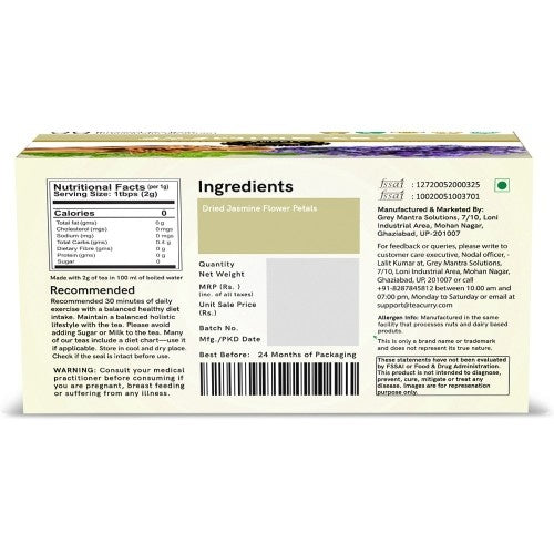 Teacurry Jasmine Tea Back Image