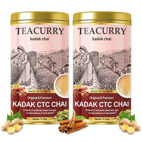 Teacurry Raw and Pure Kadak CTC Chai Tin Can 