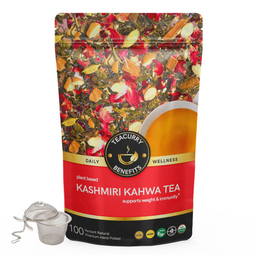 Teacurry Kashmiri Kahwa tea Pouch with Infuser