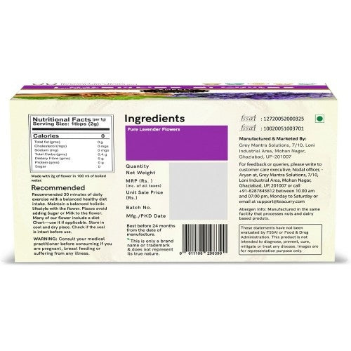 Teacurry Lavender Tea Back Image 