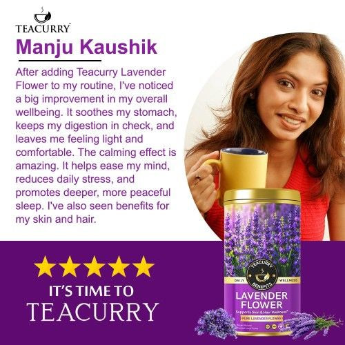 Teacurry Lavender Flower Tea Testimonial Image