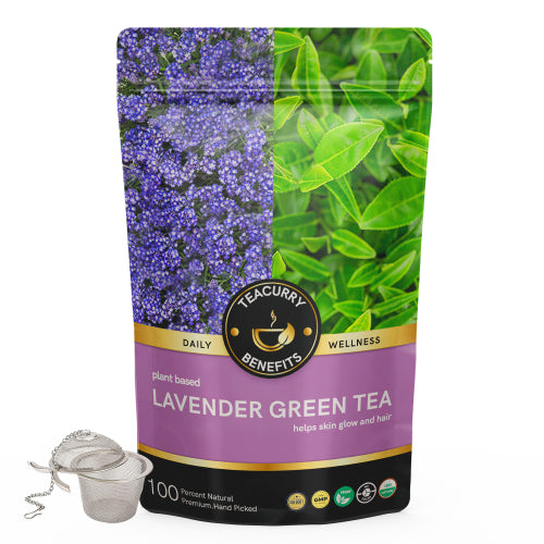 Teacurry Lavender Green Tea Pouch with Infuser