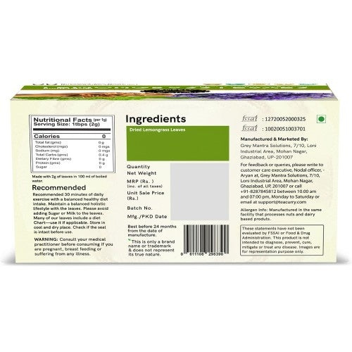 Teacurry Lemongrass Tea Back Image