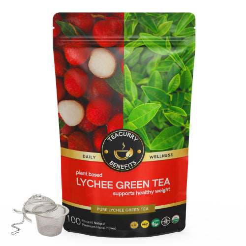 Teacurry Lychee Green Tea Pouch with Infuser