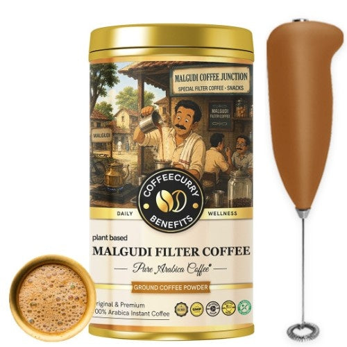 Coffeecurry Malgudi Filter Coffee Can with Frother 