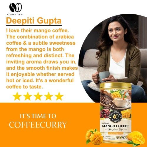Coffeecurry Mango Instant Coffee Powder Testimonial 