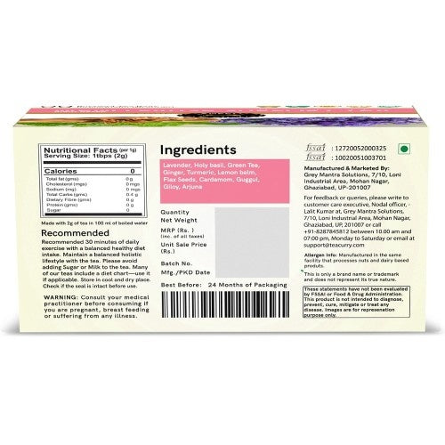 Teacurry Meno Pause Support Tea Back Image