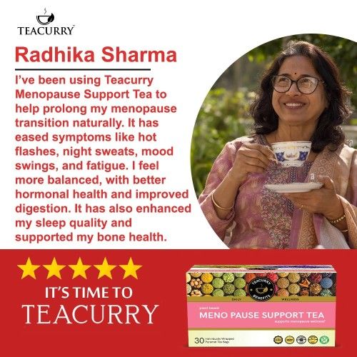 Teacurry Meno Pause Support Tea Testimonial Image