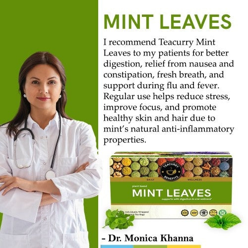 Dr. Monica Khanna Recommends Teacurry Mint Leaves Tea
