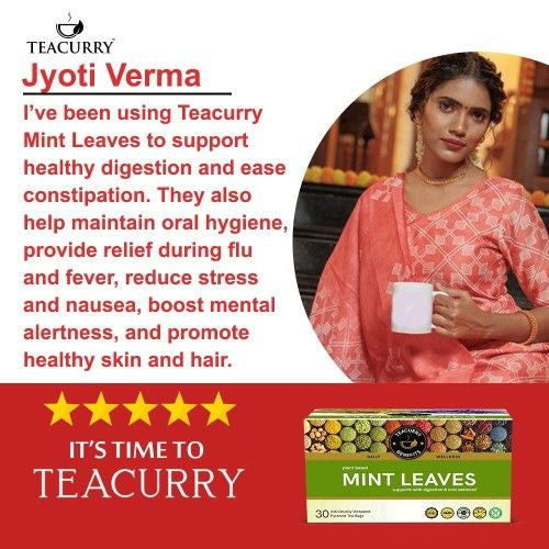 Mint Green Tea - Helps in Weight Reduction, Headache & Cognitive Impairment