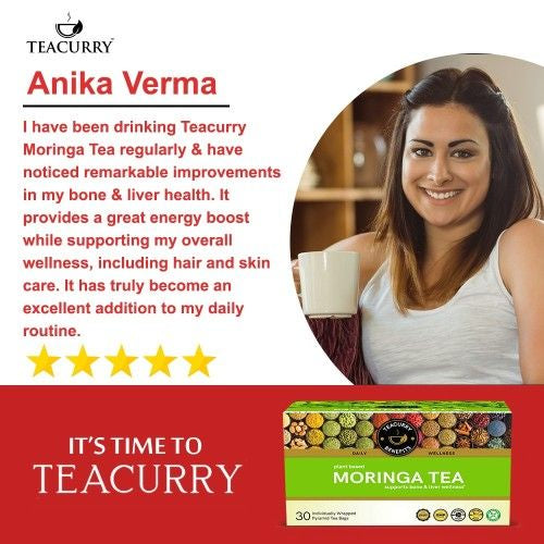 Teacurry Moringa Tea Testimonial Image