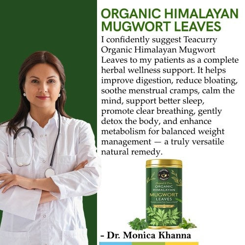 Organic Himalayan Mugwort Leaves - Promotes Digestive Health & Alleviates Stress