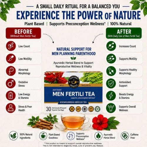 Before Consuming Teacurry Men Fertility Tea and After Consuming Teacurry Men Fertility Tea