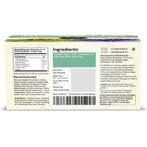 Teacurry Namkeen Kahwa Tea Back Image