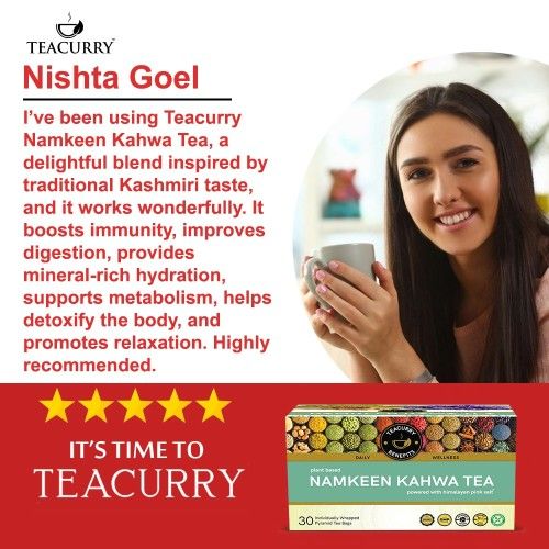 Teacurry Namkeen Kahwa Tea Testimonial Image