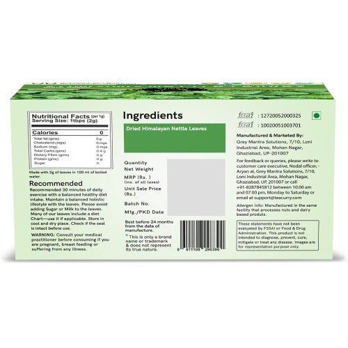 Teacurry Stinging Nettle Tea Back Image 