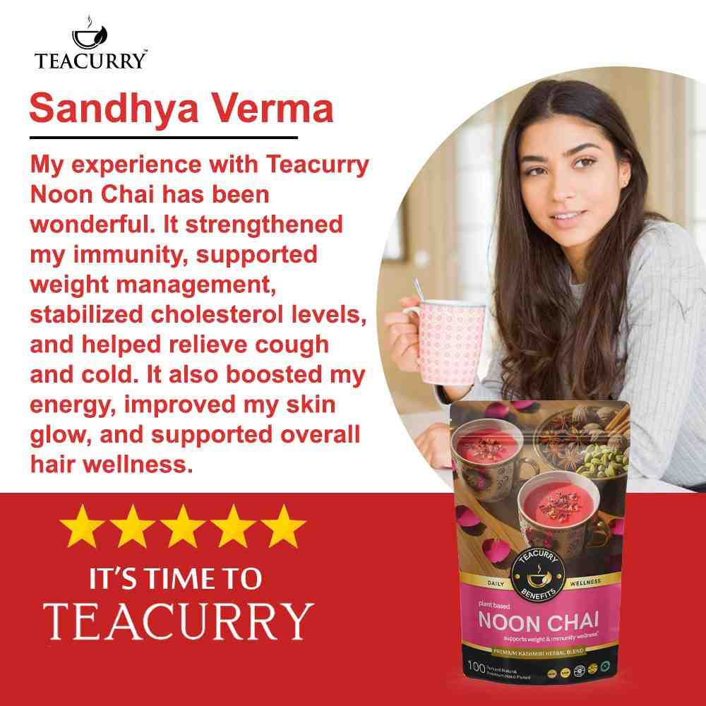 Teacurry Noon Chai Testimonial Image