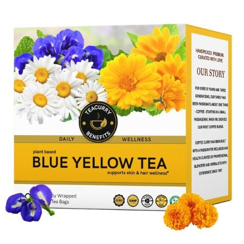 Teaurry Blue Yellow Tea 3D Box