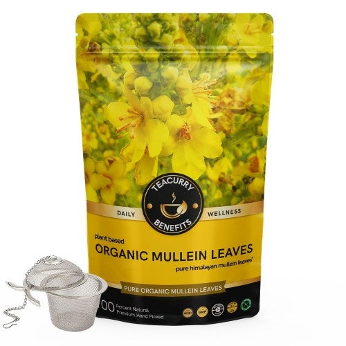 Teacurry Organic Mullein Tea Pouch Image With Infuser 