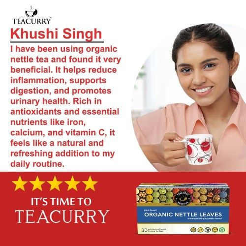 Teacurry Organic Nettle Tea Testimonial Image