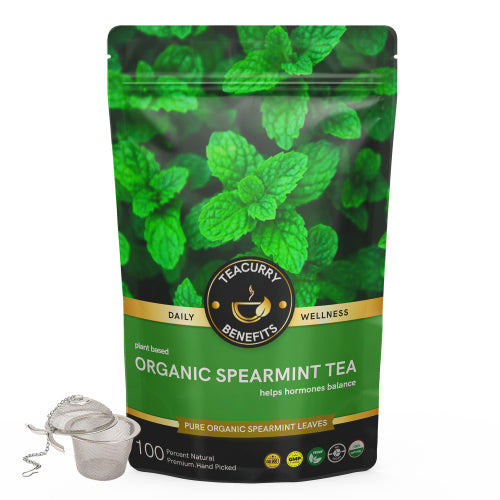 Teacurry Organic Spearmint Tea Pouch with Infuser