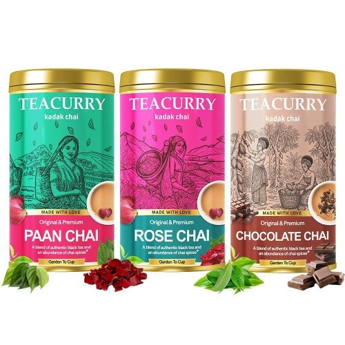 Teacurry Paan, Rose, Chocolate Chai Combo Main Image 