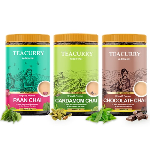 Flavored Chai Combo Pack - Betel Leaf, Rose, Cocoa, Coffee, Vanilla, Cardamom