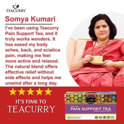 Teacurry Pain Support Tea Testimonial Image