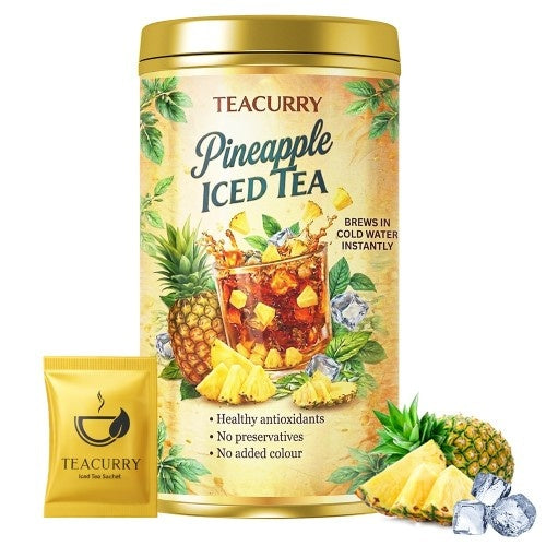 Teacurry Pineapple Instant Iced Tea Mix Sachets 