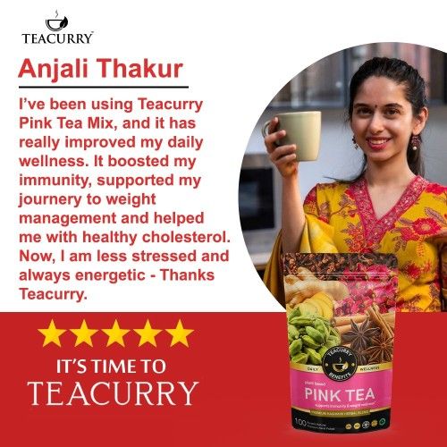 Teacurry Pink Tea Mix Testimonial Image