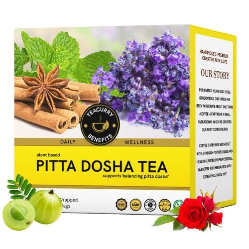 Teacurry Pitta Dosha Tea 3D Box