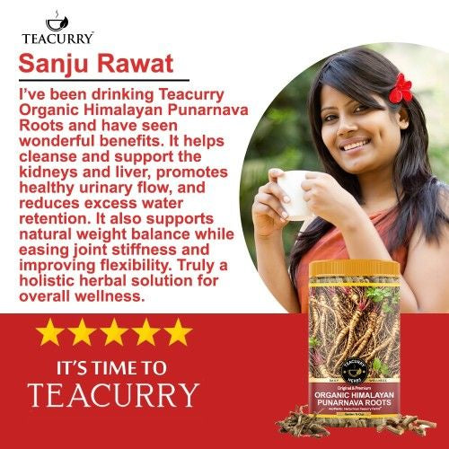 Teacurry Organic Himalayan Punarnava Roots Testimonial 