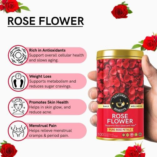 Teacurry Rose Flower Tea Benefits 