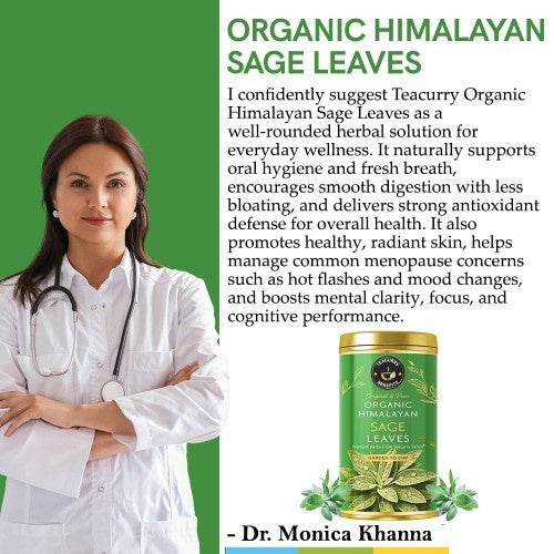 Dr. Monica Khanna Teacurry Organic Himalayan Sage Leaves 