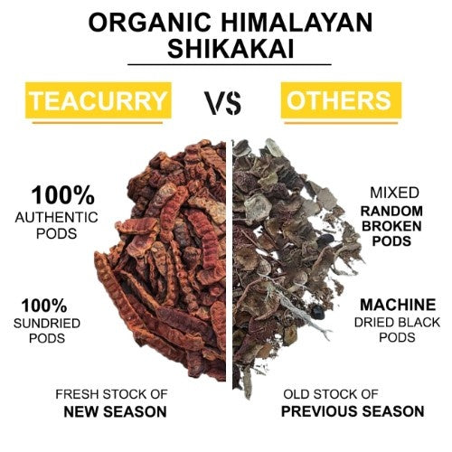 Organic Himalayan Shikakai Pods Difference