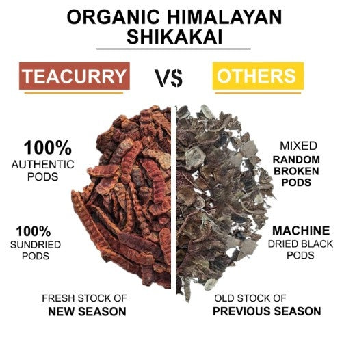 Organic HimalayanShikakai Pods (Acacia Concinna Fruit) - Helps In Hair Loss, Flaky Scalp & Irregular Bowel Movements
