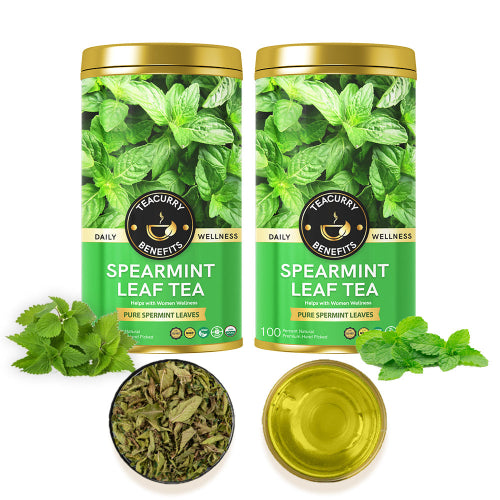 Canisters of Teacurry Spearmint Leaf Tea