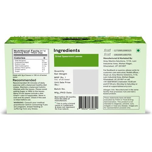 Spearmint Leaves Tea Back Image 