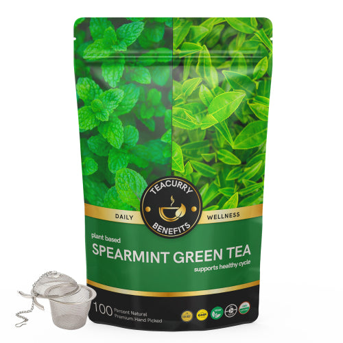 Teacurry Spearmint Green Tea Pouch with Infuser