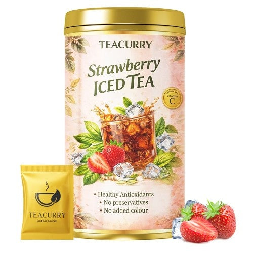 Teacurry Strawberry Instant Iced Tea Mix  Sachet 