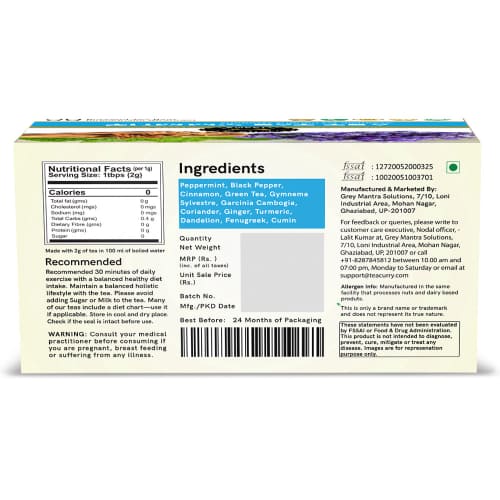 Teacurry Tummy Fat Tea Back Image