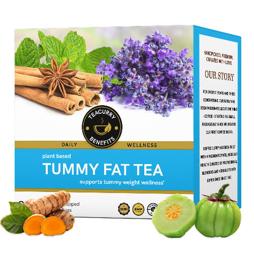 Teacurry Tummy Fat Tea 3D Box