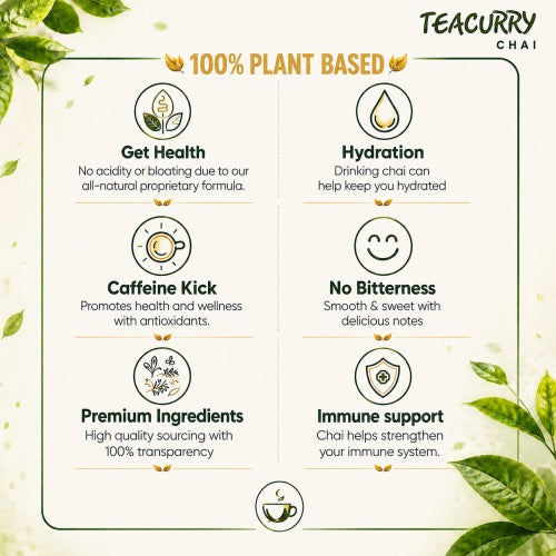 Teacurry Masala chai - 100% plant Based - fresh masala tea