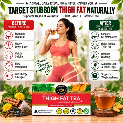 Before Using Teacurry Thigh Fat Burn Tea and After Using Teacurry Thigh Fat Burn Tea Results 