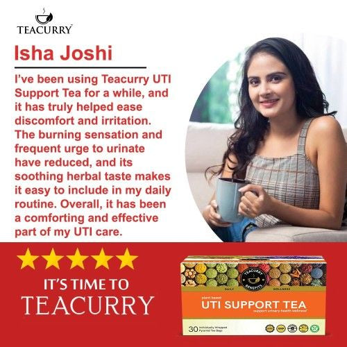 Teacurry UTI Support Tea Testimonial Image