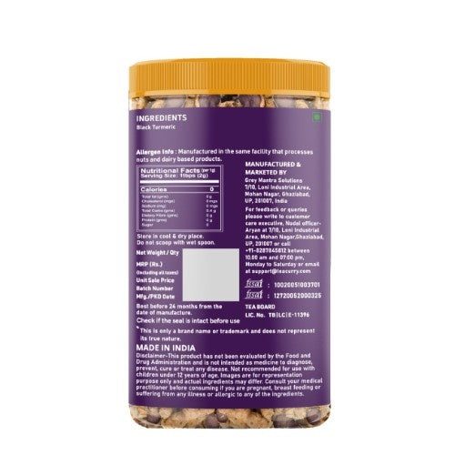 Teacurry Organic Himalayan Black Turmeric Sticks Back Image 