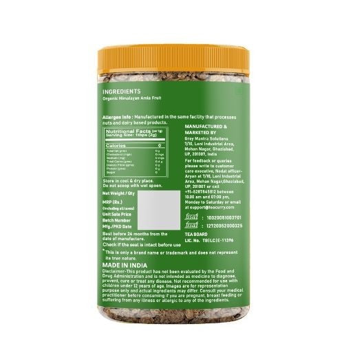 Teacurry Organic Himalayan Sage Leaves Back Image