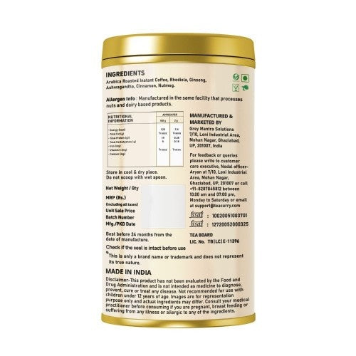 Energy Coffee (Premium Golden Tin Can) – The Ultimate High-Energy Coffee for Men and Women, Enhanced Focus, and an Instant Energy Boost - Coffeecurry
