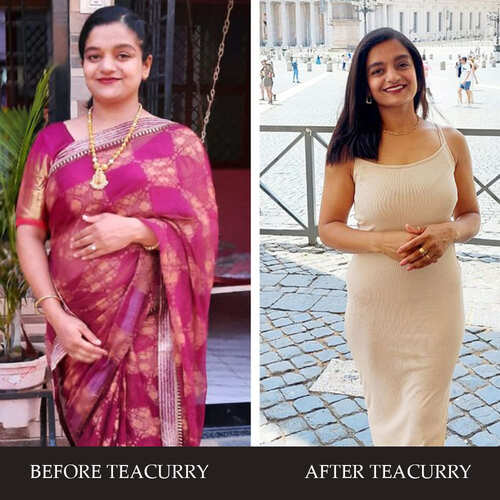 Teacurry - Before after - best tea to drink for weight loss - best tummy flattening tea- best fat burning tea - best belly fat tea