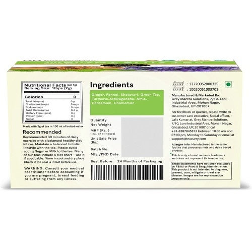 Teacurry Weight Plus Tea Back Image